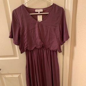 Nursing and/or Maternity Dress in Plum